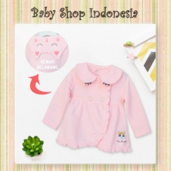 large jaket kerah cat pink